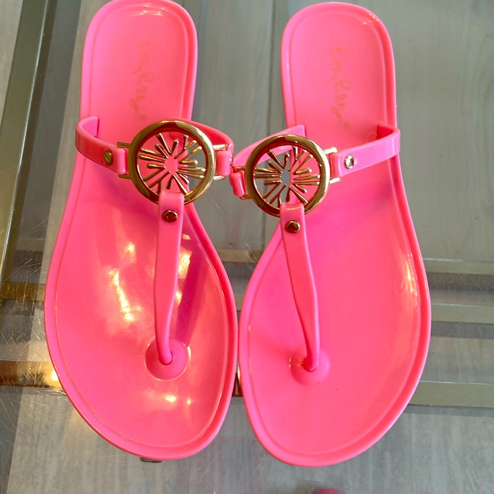NWOT Lilly Pulitzer Pink Jelly Sandals